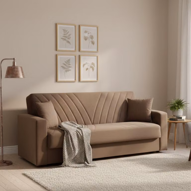 Dmora Divano Letto 3 Posti Adda 81x214 cm Nero, Contenitore Reclinabile