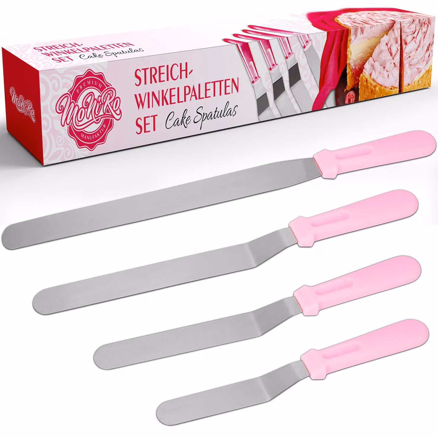 Set di spatole angolari in acciaio inossidabile, composto da 4 pezzi, con spatola per pallet e spatola da stucco, ideale per la cucina