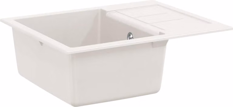 Lavello Bianco 620 x 500 mm 80% Quarzo e 20% Resina
