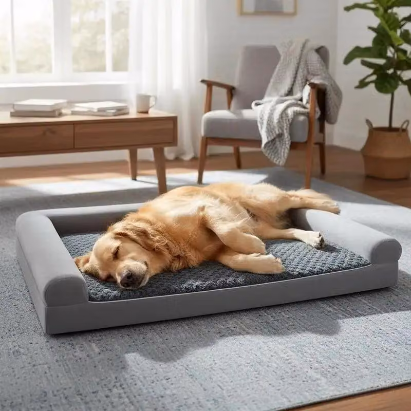 Cuccia ortopedica per cani, grande, con cuscino in schiuma a forma ovale, dimensioni 113 x 89 cm