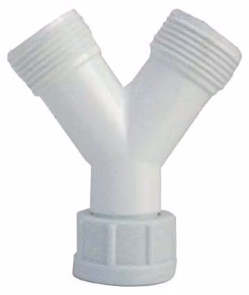 raccordo a 'y' per tubo scarico lavatrice 3/4" x 3/4" x 3/4"