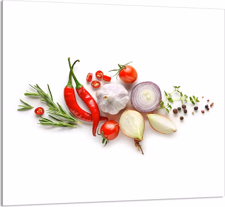 PIATTO DI VETRO PER LA CUCINA 65x60 Verdure