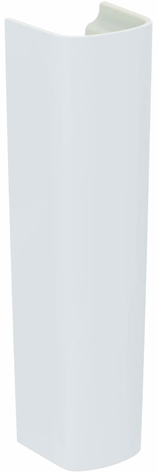 Colonna semicircolare per lavabo, dimensioni 185x168x705 mm, colore bianco, materiale: Vetroceramica