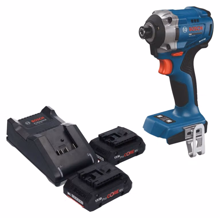 Avvitatore a impatto a batteria Bosch GDR 18V-215 Professional 18 V 215 Nm 1/4" Brushless + 2 batterie ProCORE da 4,0 Ah + caricabatterie