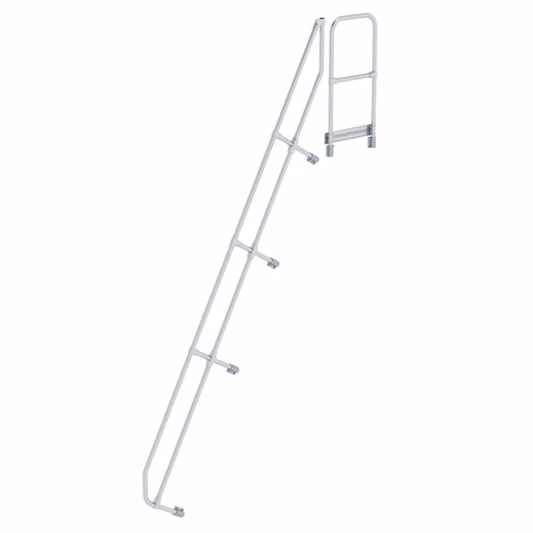 Scala con piattaforma 60° Secondo corrimano per 14 gradini Inclinazione 60°