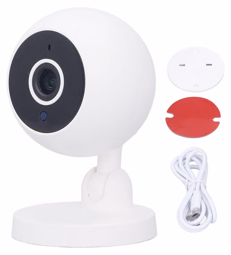 Telecamera di sicurezza per interni, 1080P HD, visione notturna, rilevamento del movimento, monitoraggio interno