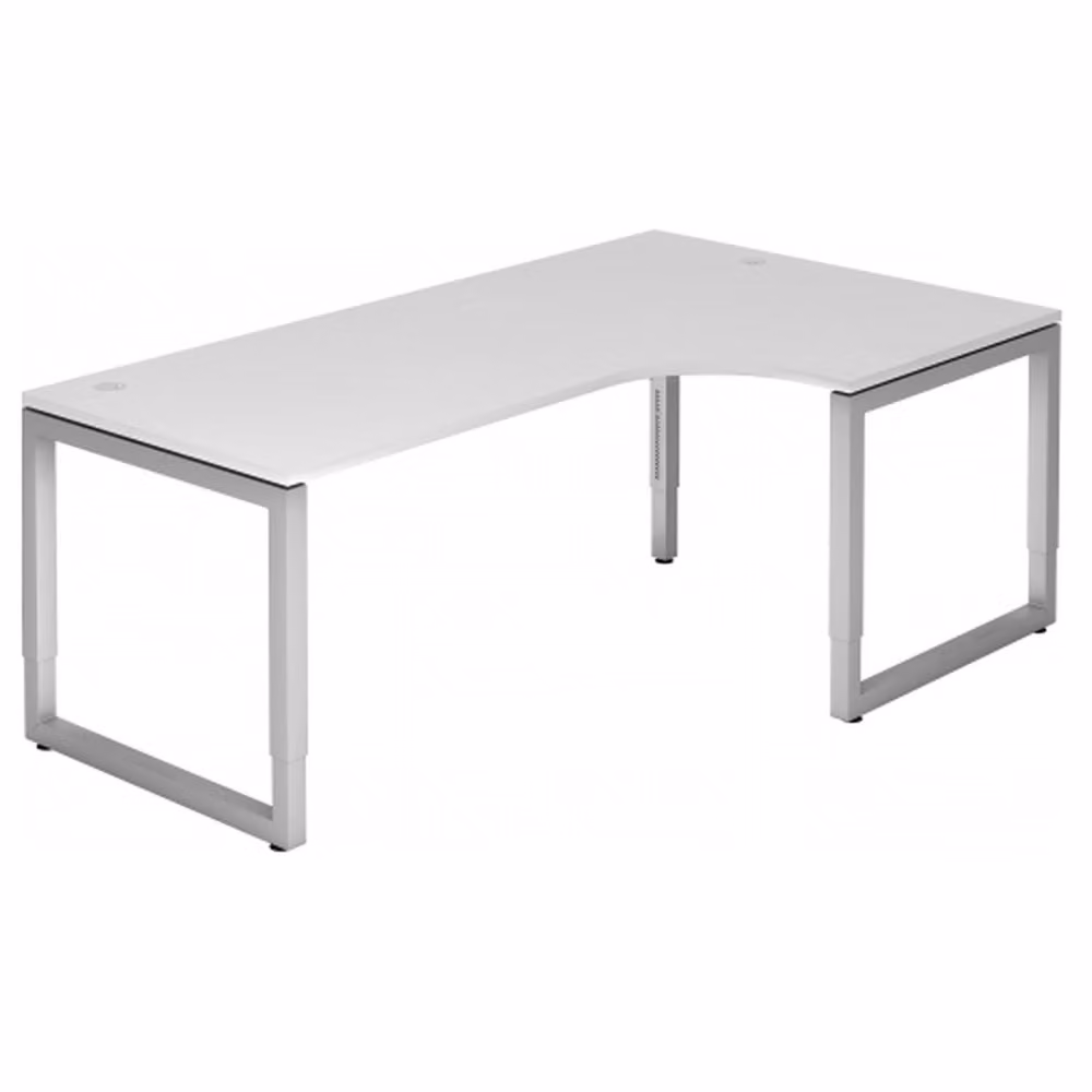 REGO 82 S - 200 x 120, regolabile in altezza, bianco/argento