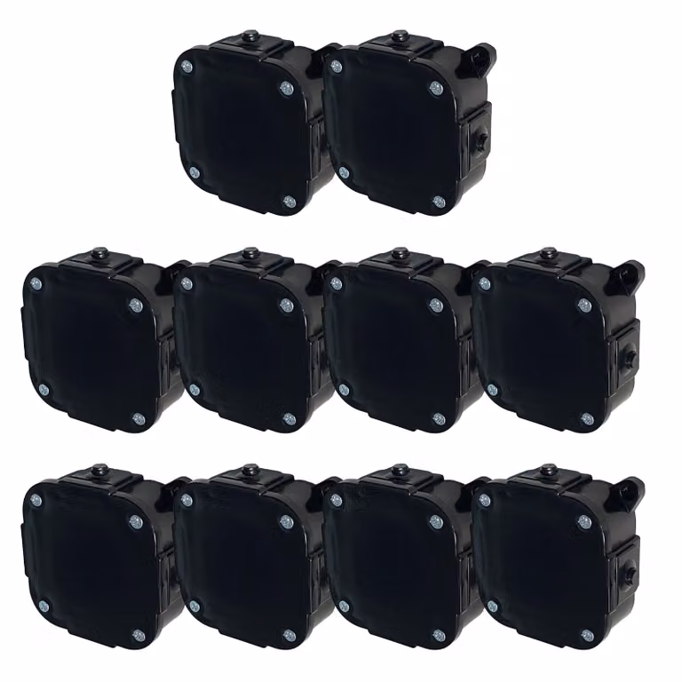 10x scatola da incasso 88x88x40mm IP44 400V con terminali neri VP-74 EDO777933 EDO Technic