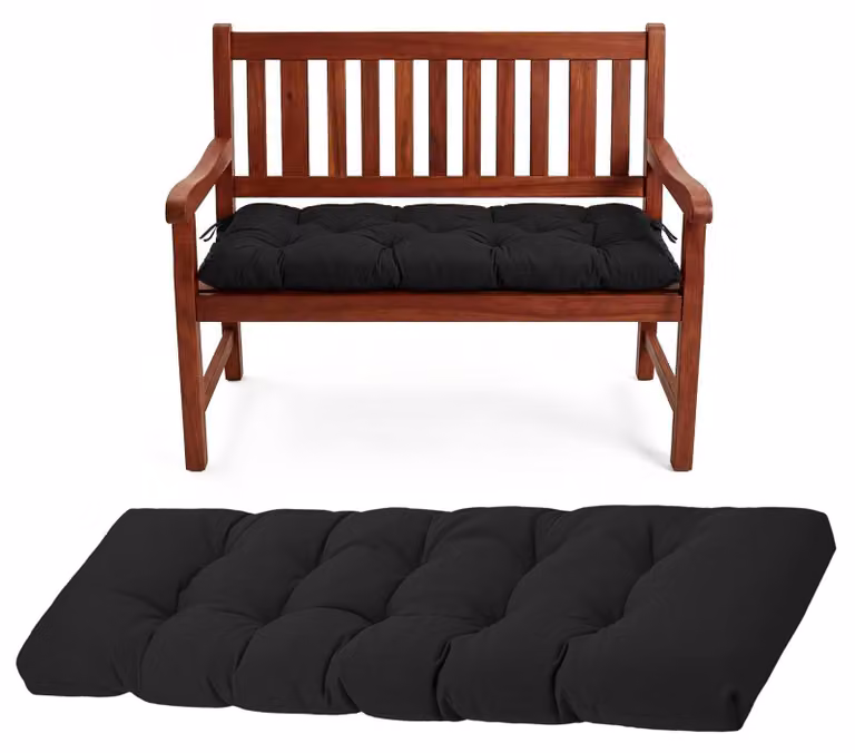Omgoods - Cuscino impermeabile per esterni, ideale per panche da giardino, dimensioni 120x50 cm, con chiusura a lacci