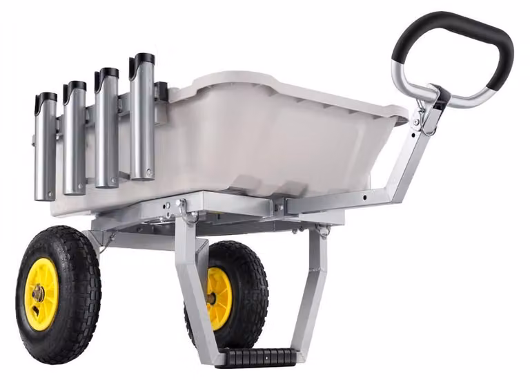 Carrello trasportabile pieghevole - Capacità di carico: 90,7 kg - Ruote in gomma da 13 pollici