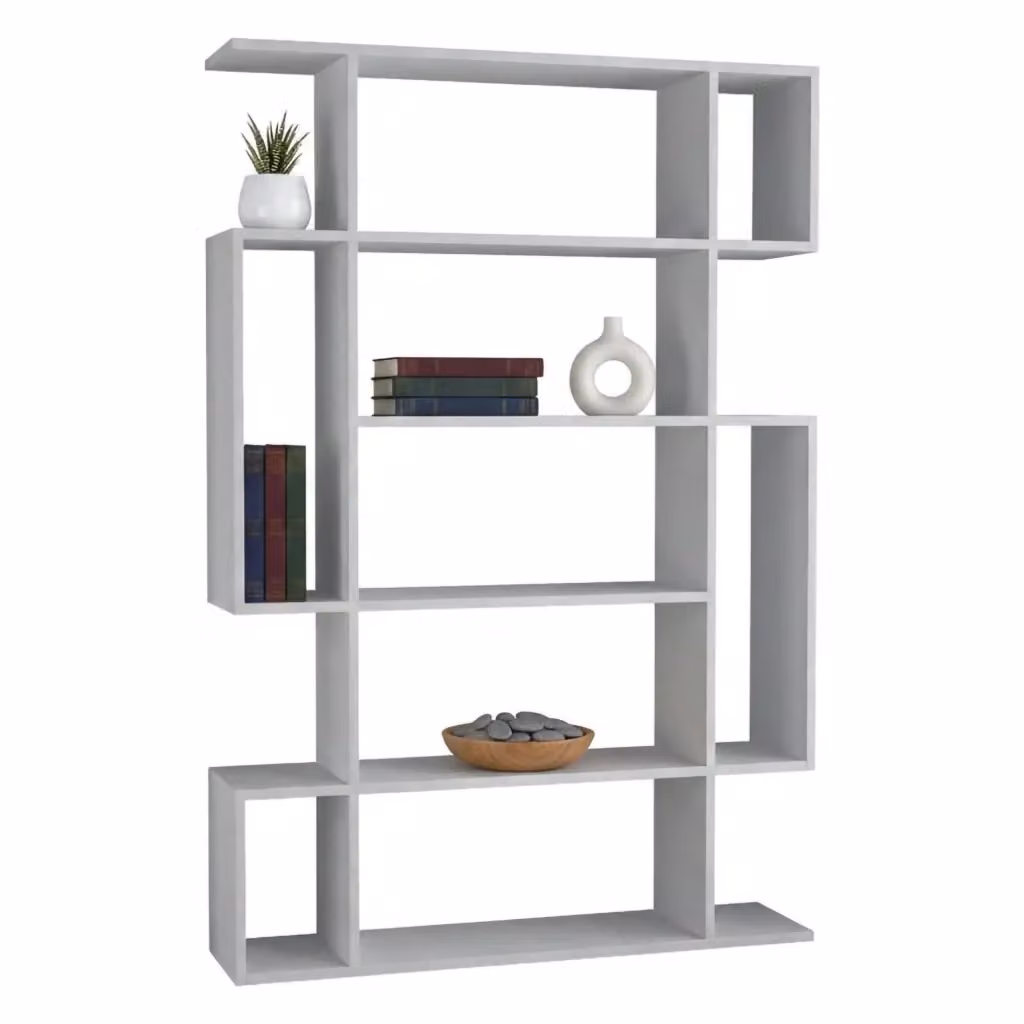 Libreria Moderna Marcellin con 4 Ripiani, Bianca, L 110 cm x P 26 cm x H 161 cm – 2