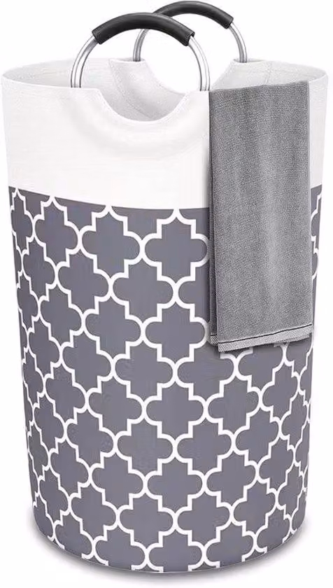 Vasca pieghevole da 82 litri con copertura impermeabile e maniglia in alluminio - Grigio