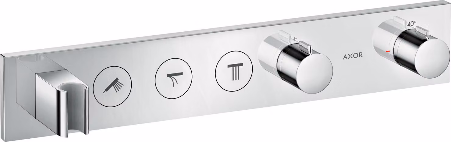hansgrohe AXOR ShowerSolutions module de thermostat Select 530/90, encastré, 3 consommateurs, set complet, 18356250, 18356250