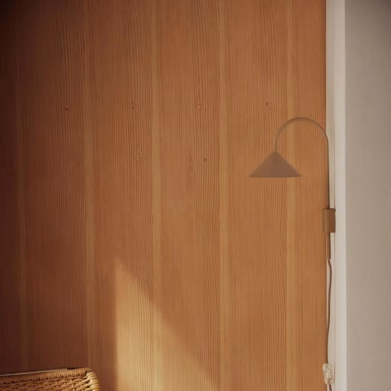 FRANDSEN Applique da parete Grasp, Crema / Ambra, Corridoio, Metallo, Design, Applique