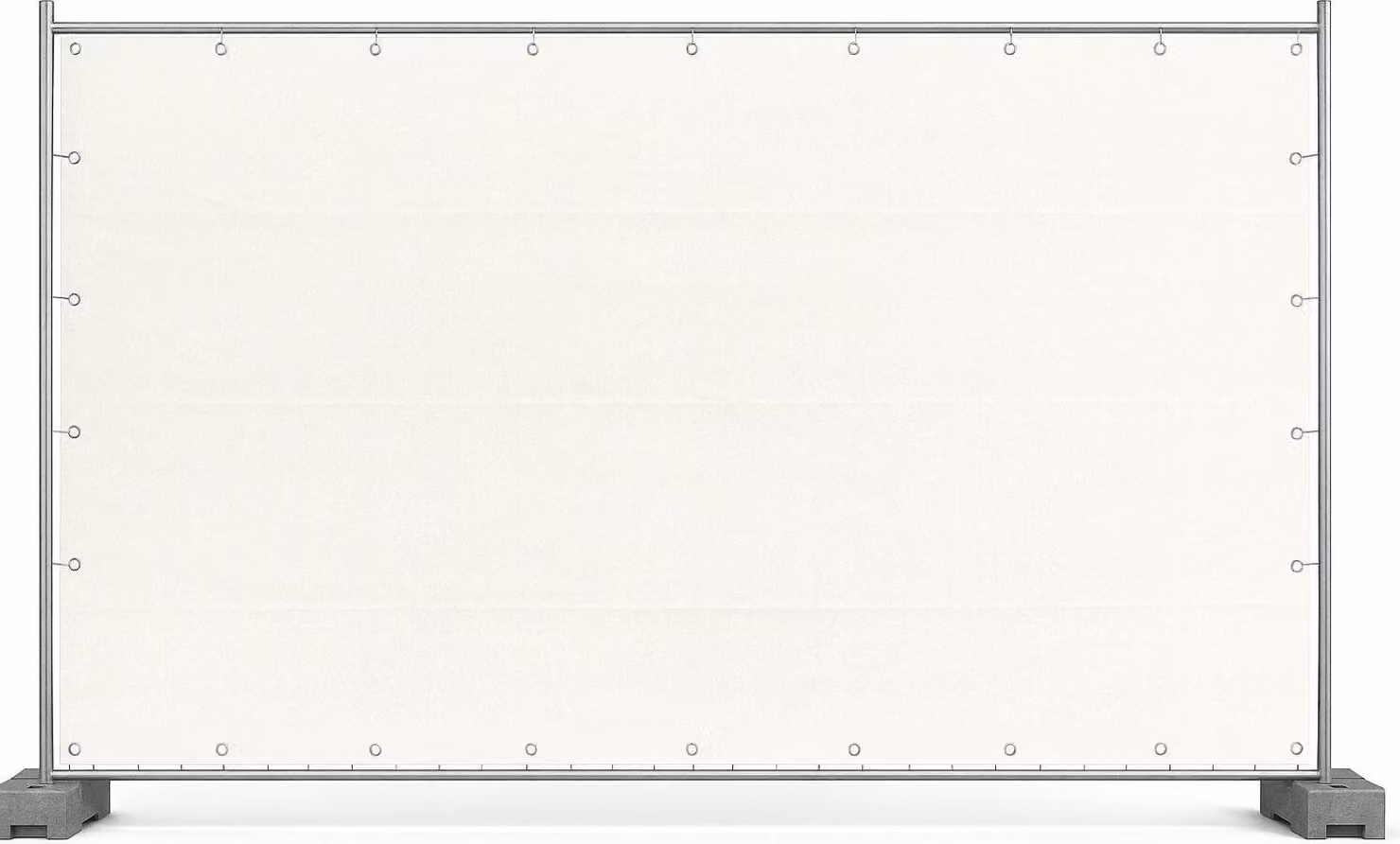 Telone da cantiere Telone per la privacy Tessuto PE con occhielli Telone di copertura bianco 1,76 x 3,41 m