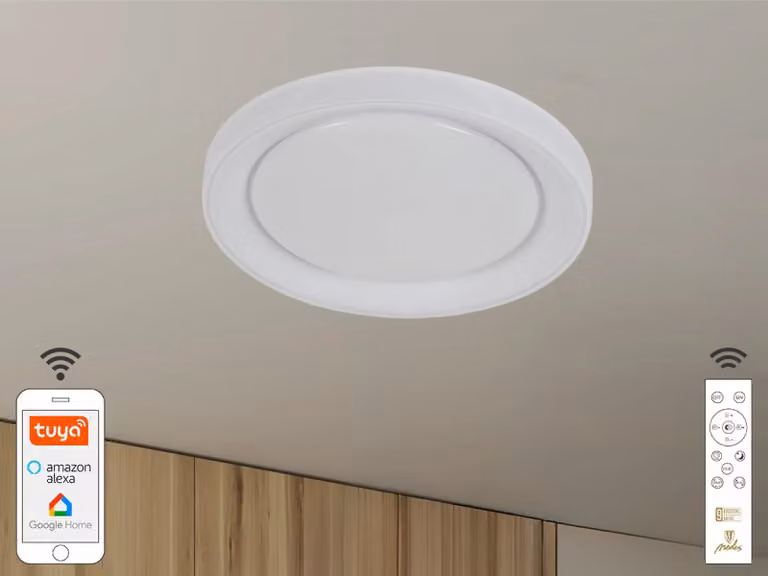 Lampada a soffitto LED OPAL RGB + CCT + telecomando + Wi-Fi 24W - LC951U