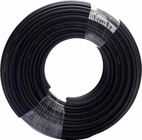 Cavo solare, conduttori in rame stagnato, resistente all'alta tensione, solo nero, 12 AWG 4mm2, 100m