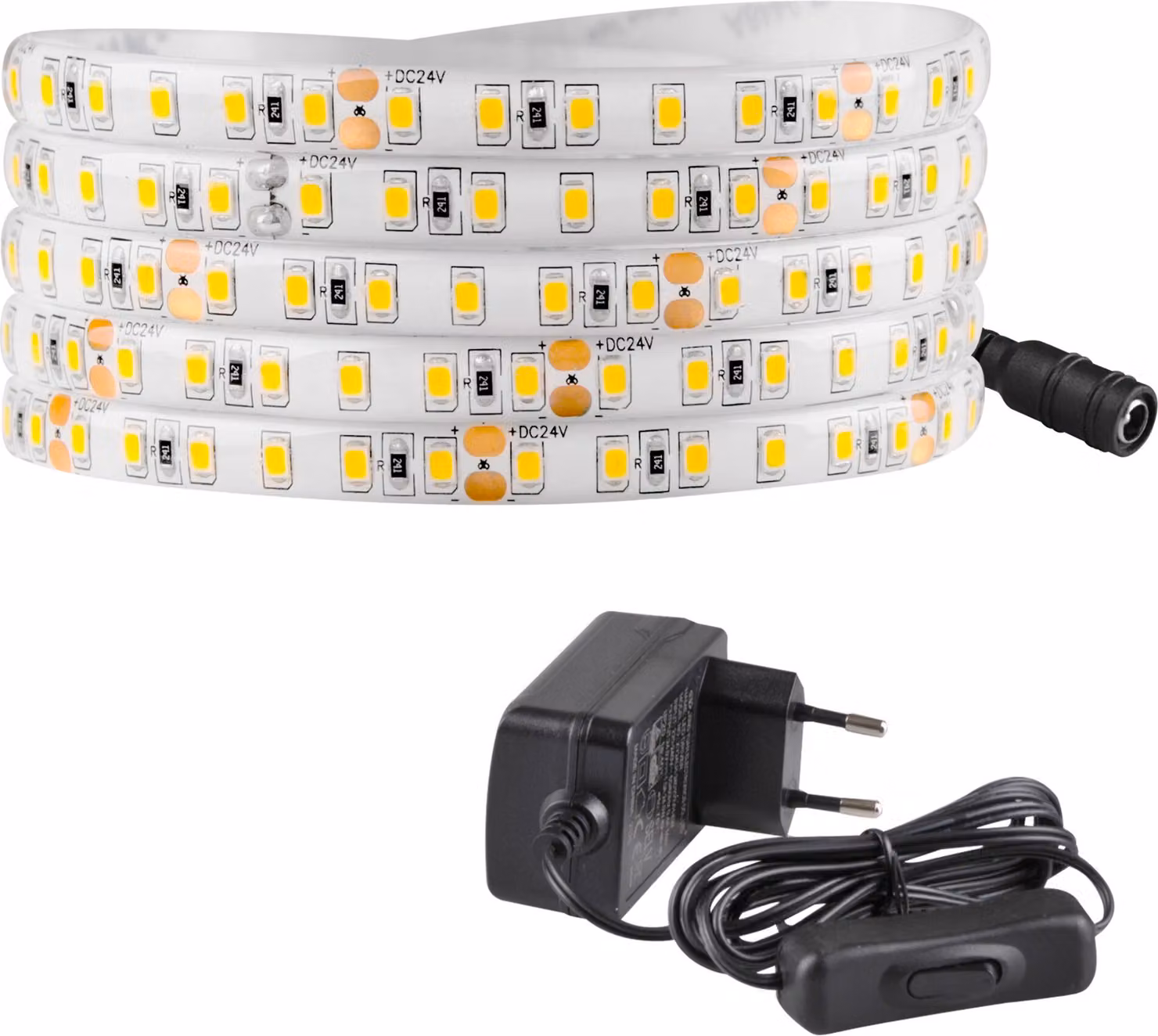 Set LED a striscia 24 V, 3 m, IP65, 4000 K, alimentatore, interruttore ON/OFF 319197 Polux