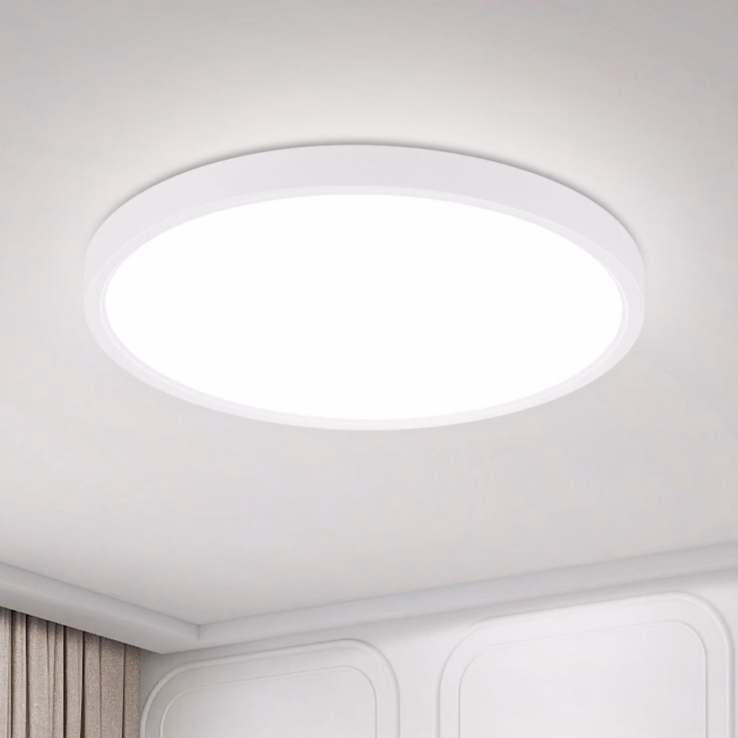 ZMH lampada da soffitto bianca LED plafoniera cucina piatta 15W lampada da cucina lampada rotonda corridoio bianco freddo bagno Ø18cm lampada bagno camera da letto lampada corridoio bagno