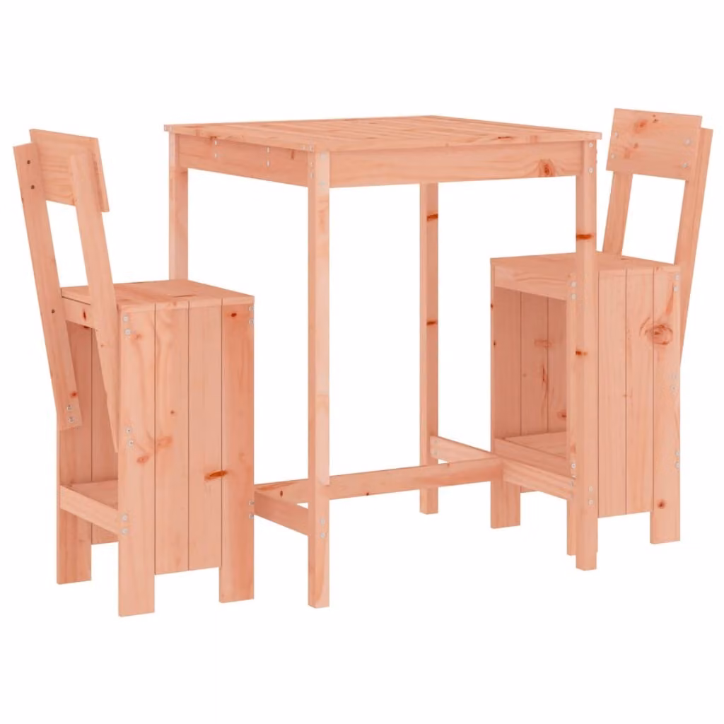 Set da Bar da Giardino 3 pz in Legno Massello di Douglas