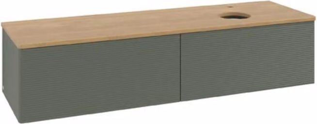 V&B Mobiletto con struttura frontale Antao 160x50cm, HL, WBP hon. Oa, lea gre. m La