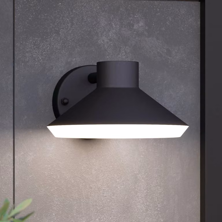 EGLO Applique da esterni a LED Ninnarella, Nero, Metallo, Moderno, Applique LED da esterni