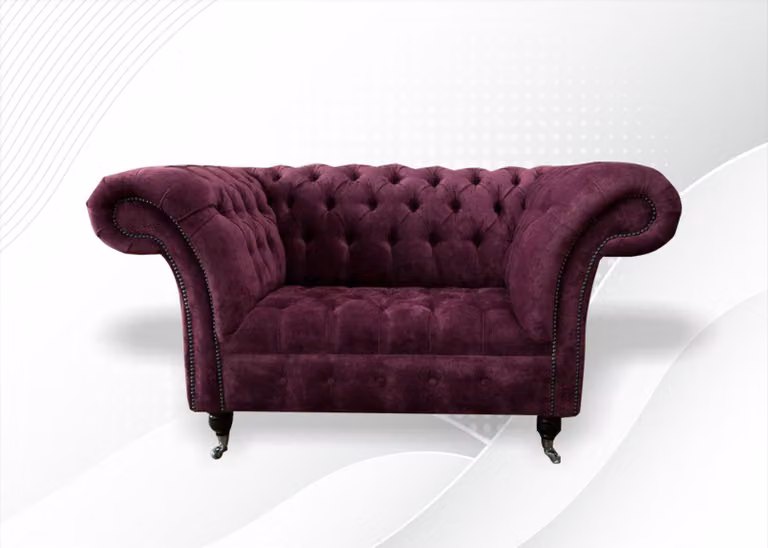 Designer Wohnzimmer Einrichtung Sessel Einsitzer Polster Sofa Couch Fernseh