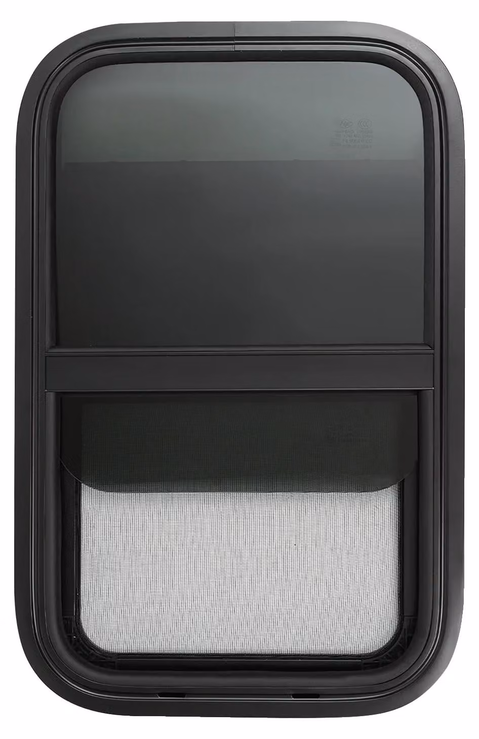 Finestre scorrevoli verticali, vetro resistente, design moderno, dimensioni 380x610 mm