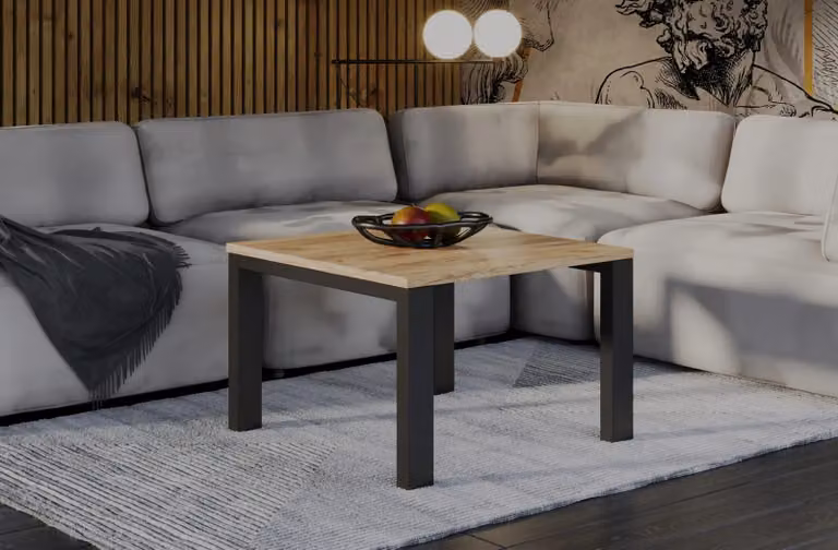 Endo-Möbel tavolino Garold 80x80x55 cm tavolino da salotto tavolino (rovere Craft)