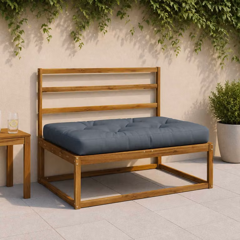 vidaXL Cuscino per Pallet VIANEN Blu in Poliestere con Rivestimento Lavabile L: 120 cm, P: 80 cm, H: 12 cm
