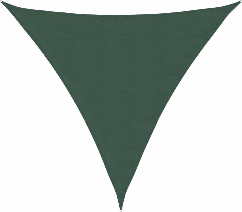 Parasole a Vela Oxford Triangolare 3,6x3,6x3,6 m Verde Scuro