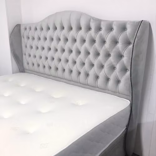 Chesterfield Bett Design Schlafzimmer Englisches Betten 180x200cm Textil Polster