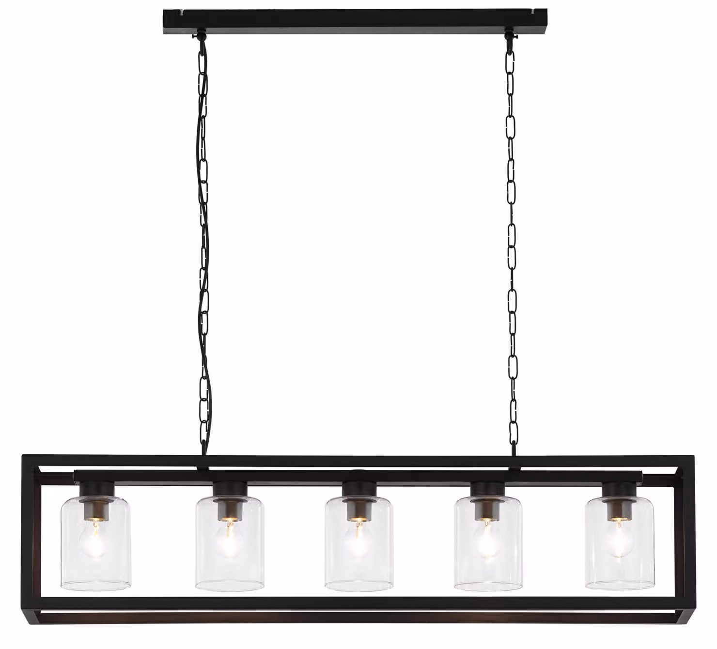 Lampada a sospensione MACARI nera 5xE27x40W in metallo, dimensioni: 86x113x20,5 cm, IP20, Jupiter