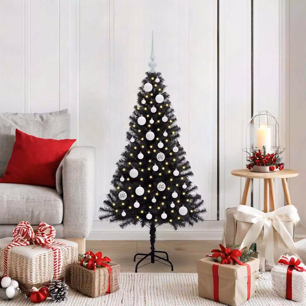 Maison Exclusive - Albero di Natale nero, 120 cm, in PVC