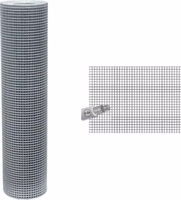 Rete elettrosaldata Volifort color argento con maglia 13 x 13 cm