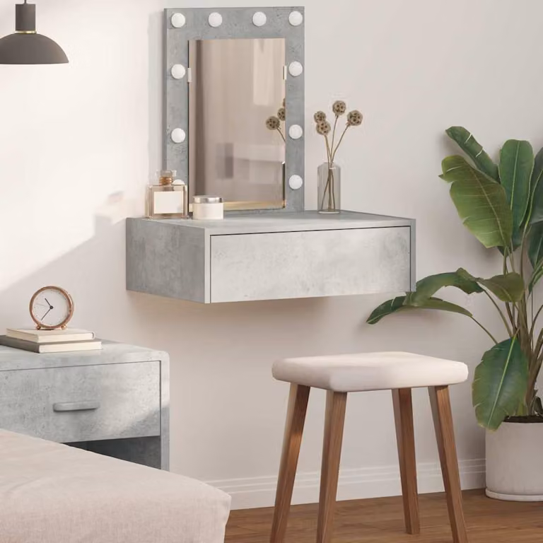 vidaXL Tavolo da Trucco Moderno Grigio in MDF L/P/H: 60 x 40 x 70 cm