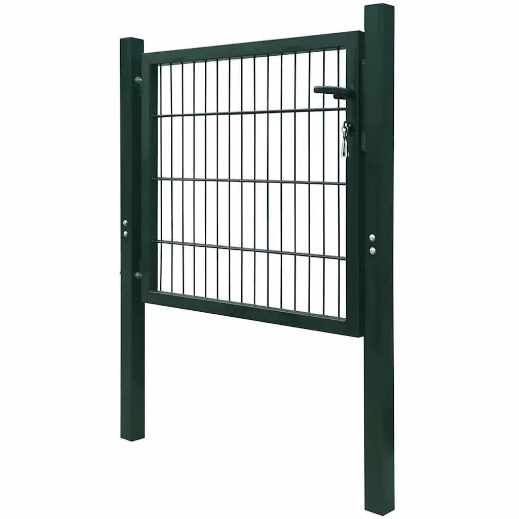 Cancello singolo a battente vidaXL in acciaio verde L: 105 cm, H: 150 cm, P: 40 cm – 2