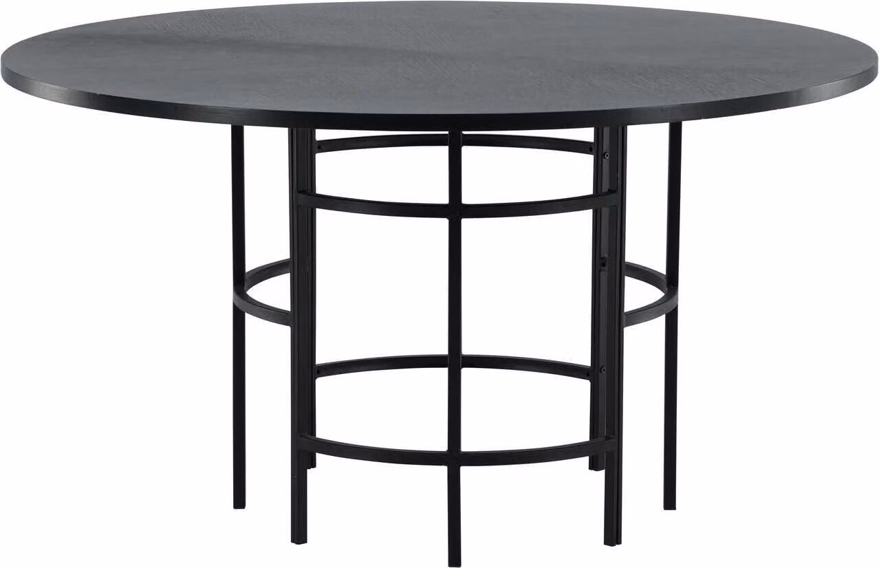 FURNLUX Tavolo da pranzo Copenhagen Nero 140cm / Hauptfarbe: Schwarz / Dimensioni: 140 x 140 x 74 cm