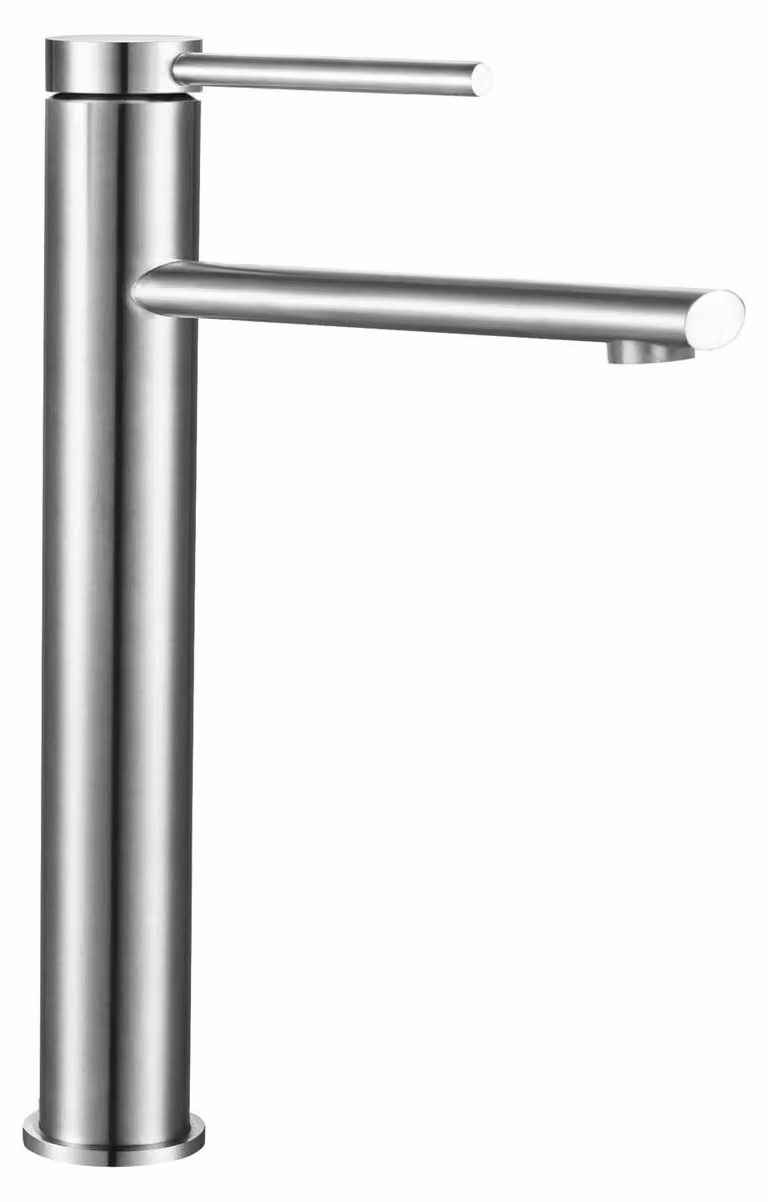 Miscelatore monocomando per lavabo, finitura in nichel spazzolato, modello PTMP13L