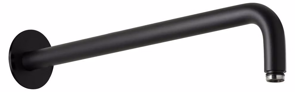 Herzbach LIVING SPA Braccio a parete 420 mm 70 rotondo angolato Nero opaco