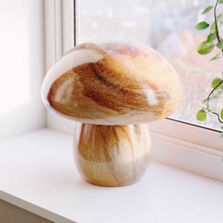 By Rydéns Lampada da tavolo Mira Mushroom, Marrone / Ruggine, Soggiorno / Sala da pranzo, Vetro, Lampada da tavolo