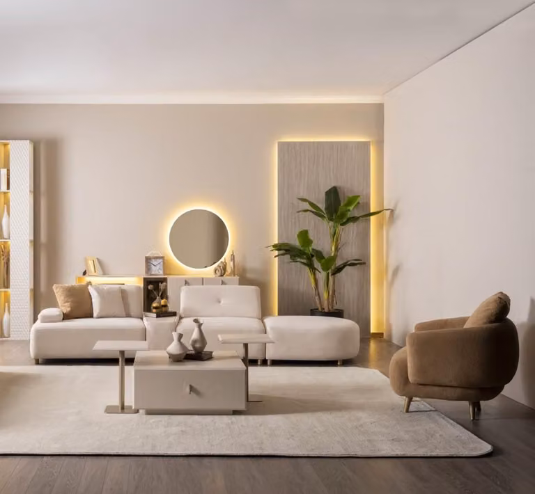 Wohnzimmer-Set Moderne Schlichtheit Klare Linien, gemütliches Zuhause