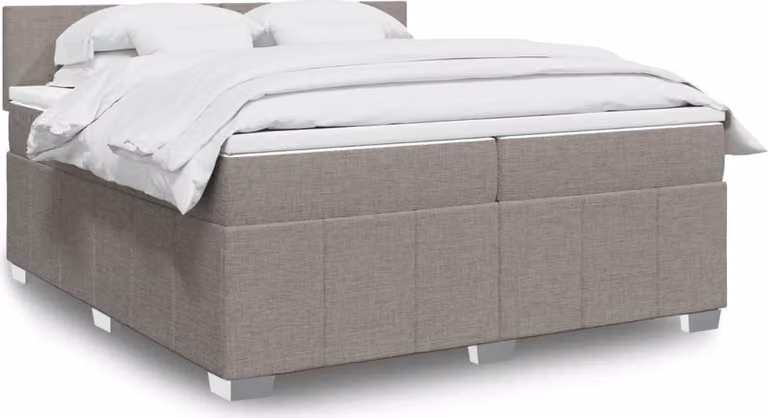 Maison Exclusive - Letto boxspring con materasso Taupe 200x200 cm Tessuto