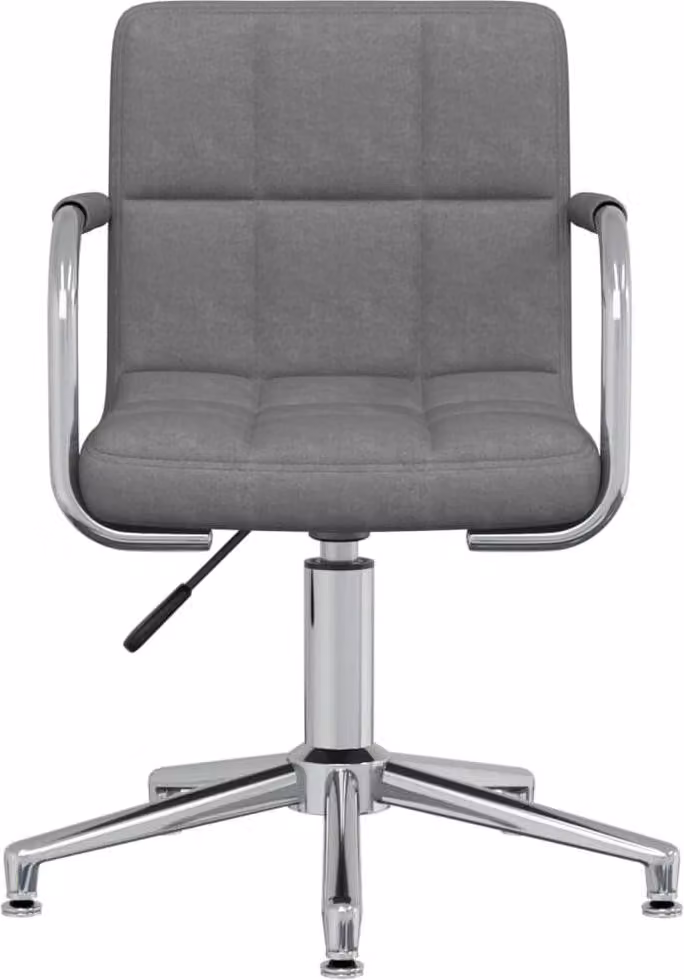 vidaXL Sedia da pranzo girevole in tessuto grigio chiaro