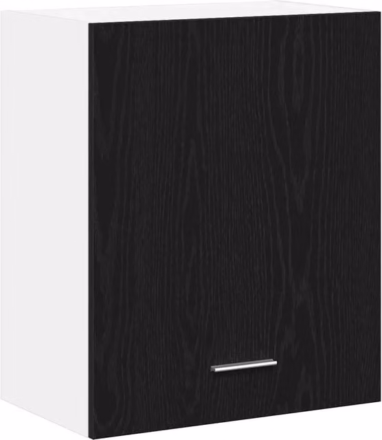 Set di 2 pensili moderni portaoggetti efficienti cucina 50 x 31 x 60 cm in legno ingegnerizzato rovere nero 02_0051956