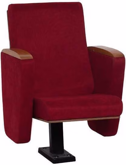 Sessel Art Deco Sessel Sofa 1 Sitzer für Theater Design Luxus Rot Textil