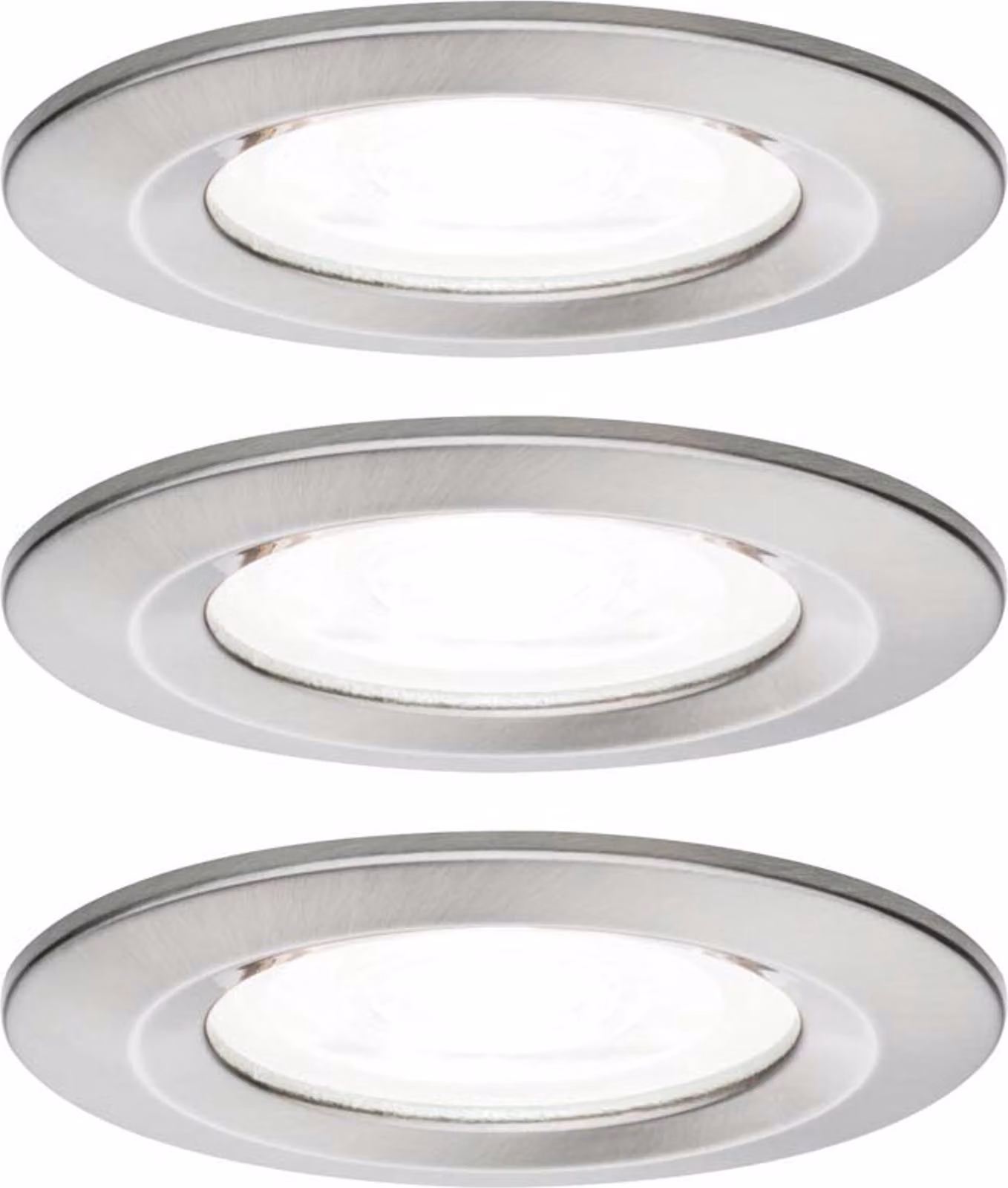Paulmann 3er Set 92983 Nova 3x6,5W 4000K dimmbar GU10 IP44 Eisen gebürstet