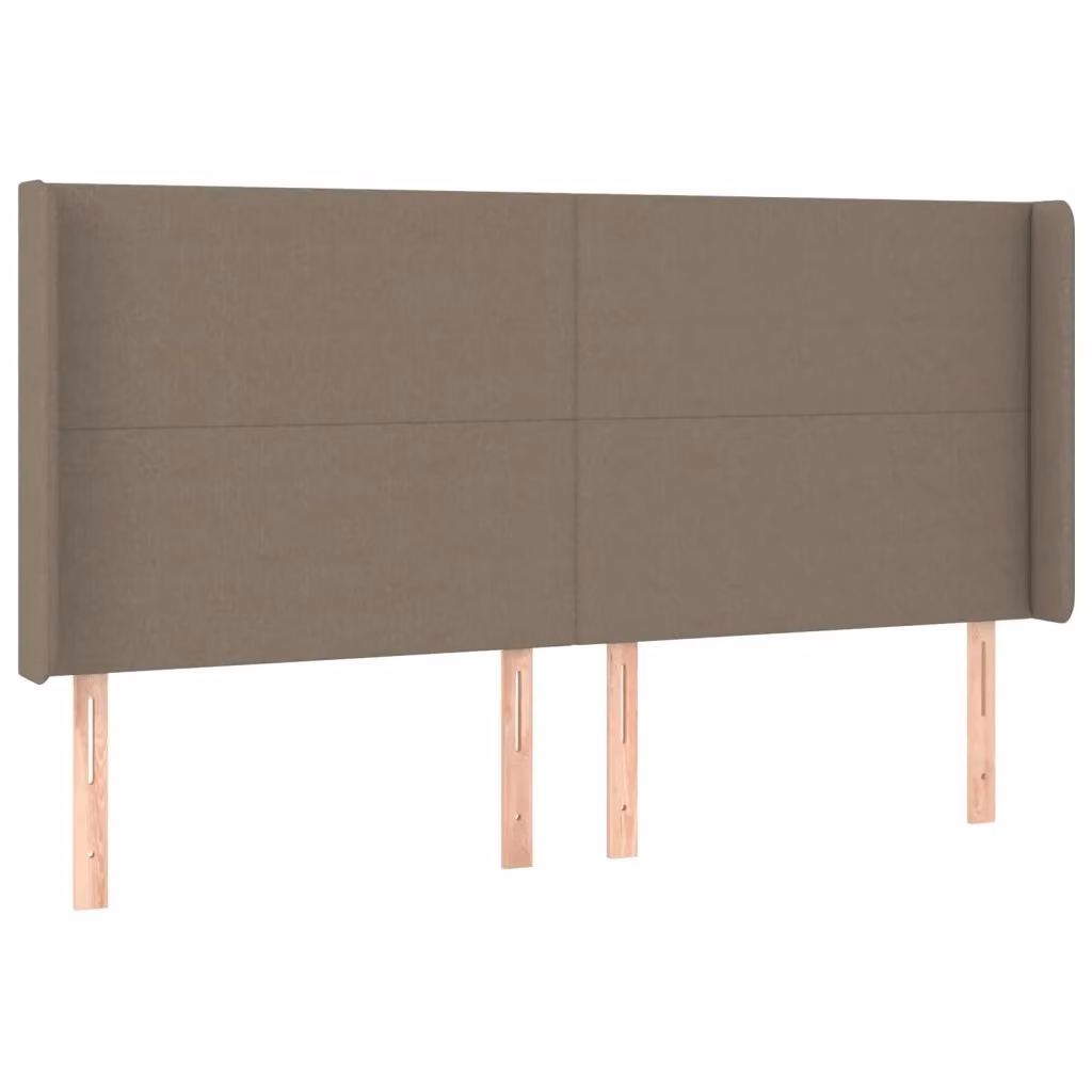 Testiera ad orecchio vidaXL in tessuto beige e grigio L: 203 cm, P: 16 cm, H: 118/128 cm – 2