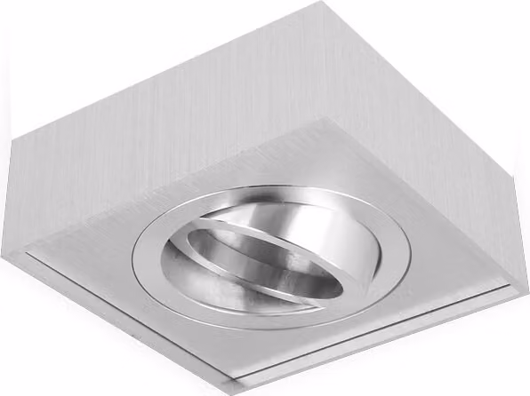 Plafoniera LED line CUBO MIDI Faretto da incasso Faretto orientabile a 45° con attacco GU10 230V tondo argento in alluminio
