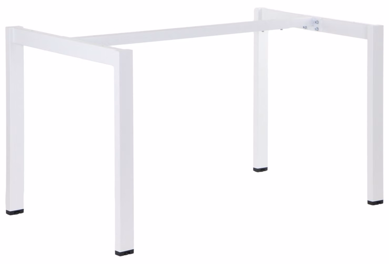 Struttura in metallo per scrivania o tavolo NY-132A/80, lunghezza regolabile, gambe regolabili, dimensioni 119-179x80x72,5 cm, bianco